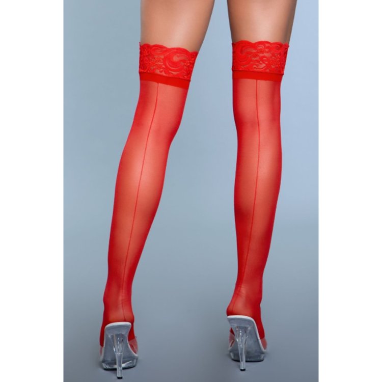 (image for) Keep A Secret Thigh Highs - Red