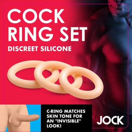 (image for) JOCK Discrete Silicon CockRing Set Light