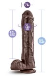 (image for) Dr Skin Mr Savage 11.5" Dildo -Chocolate