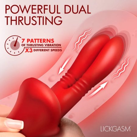 (image for) Double Licker Thrusting Silicone Vibrator