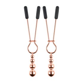 SELOPA - Beaded Nipple Clamps -Rose Gold