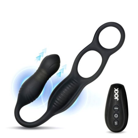 (image for) Hyper Thrusting and Vibrating Anal Plug with C-Ring