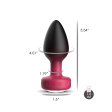 (image for) RUBY Ombre - MEDIUM Cheeky Charms Eluxe Vibrating Plug With Remote - Clear Gem