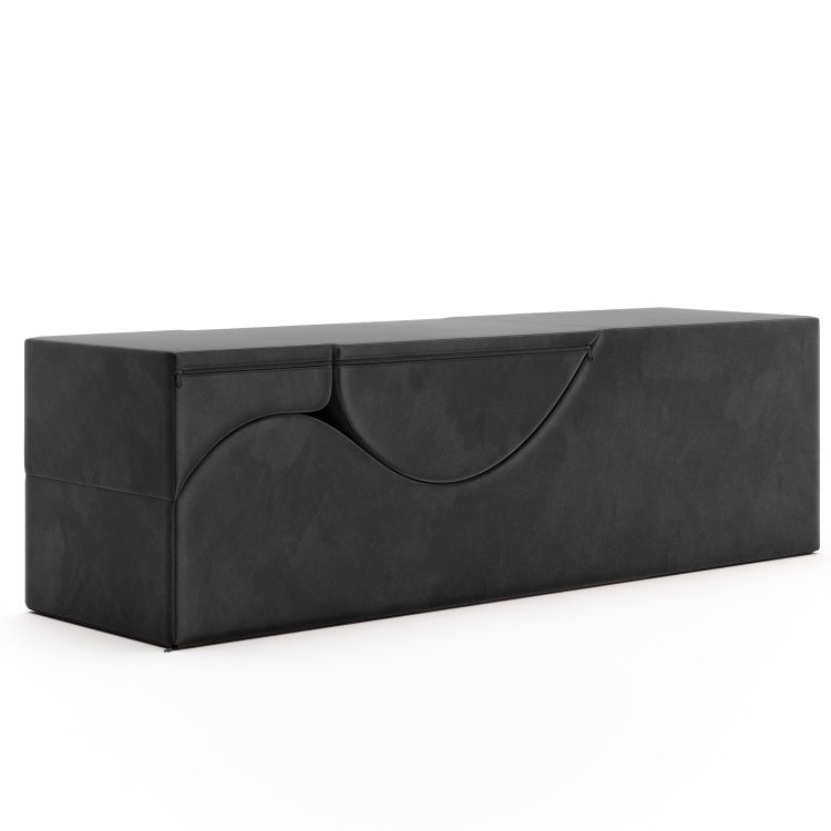 (image for) Aria XL Flip Chaise 22 Inch Wide - Convertible XL Sex Chair and Bed Bench, Black