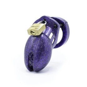 CB-6000S Cock Cage Chastity Kit - Purple Glitter CB-6000S Cock Cage Chastity Kit - Purple Glitter