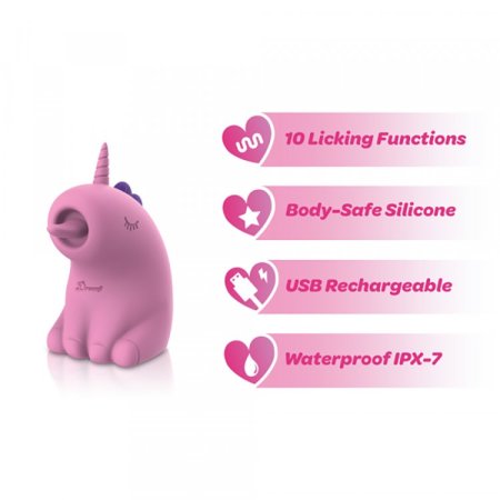 (image for) TESTER - Dreamii Licks Licking Unicorn Stimulator - Mystical Pink