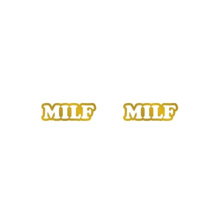 (image for) MILF Earrings - Gold & White *