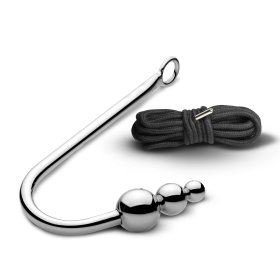 Roped Beaded Anal Hook with Rope