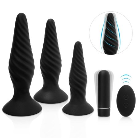 (image for) Idris R/C Vibrating Anal Plug Set 5pc