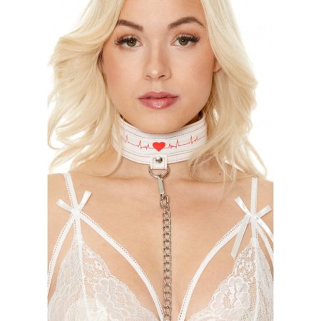 (image for) Ouch! Collar With Leash - Nurse Theme *
