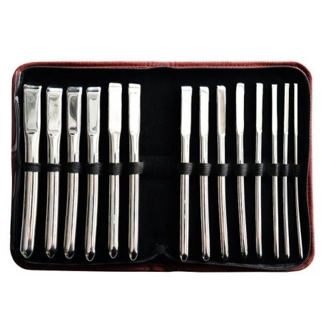 (image for) Stainless Steel Hegar Uterine 14 Piece Dilator Set