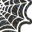 (image for) Glitter Black Glow in the Dark Spooky Spider Web Pasties