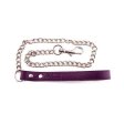 (image for) Genuine Leather Lead with Chain - Purple