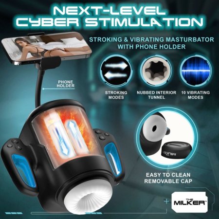 (image for) Cyber Milker Stroking & Vibrating Masturbator