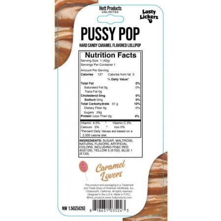 (image for) Lusty Lickers Pussy Pop - Caramel