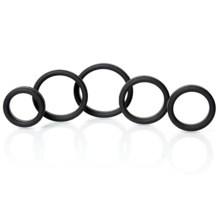(image for) BoneYard Silicone Ring 5 Pcs Kit - Black