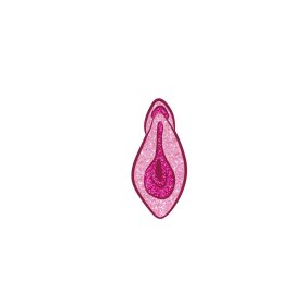 Enamel Pin: Vulva - Sparkly Pink * Enamel Pin: Vulva - Sparkly Pink *