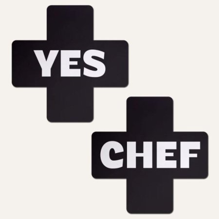 (image for) Black & White Yes Chef Pasties by JennaJean8