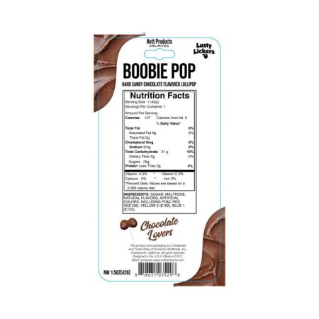 (image for) Lusty Lickers Boobie Pop - Chocolate