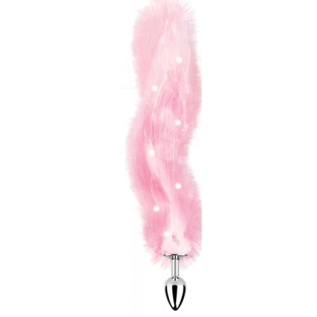 (image for) Light Up Foxy Tail Butt Plug - Pink
