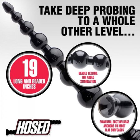(image for) Hosed 19" Graduated Beaded Anal Snake