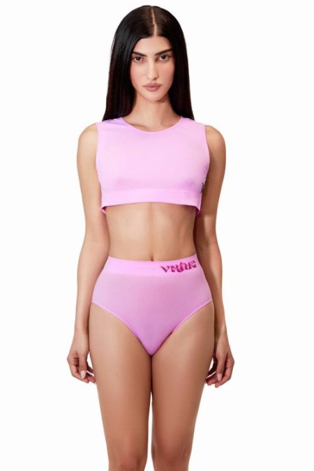 (image for) Unisex Small - Mini Crop Top Sheer - Taffy