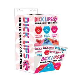 Dick Lips Edible Gummy Rings 21pc disp. Dick Lips Edible Gummy Rings 21pc disp.