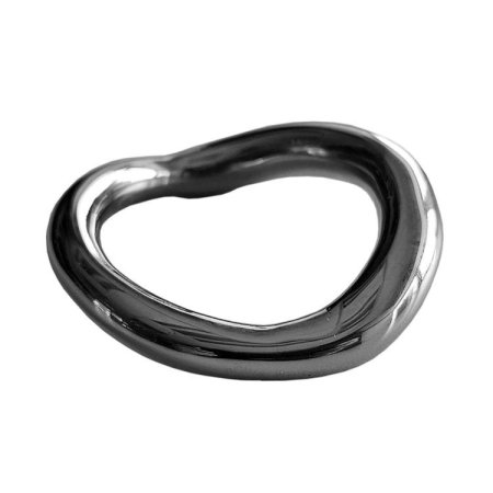 (image for) Stainless Steel Ergonomic Cock Ring - 50mm
