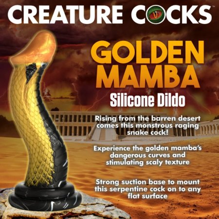 (image for) Golden Mamba Snake Silicone Dildo