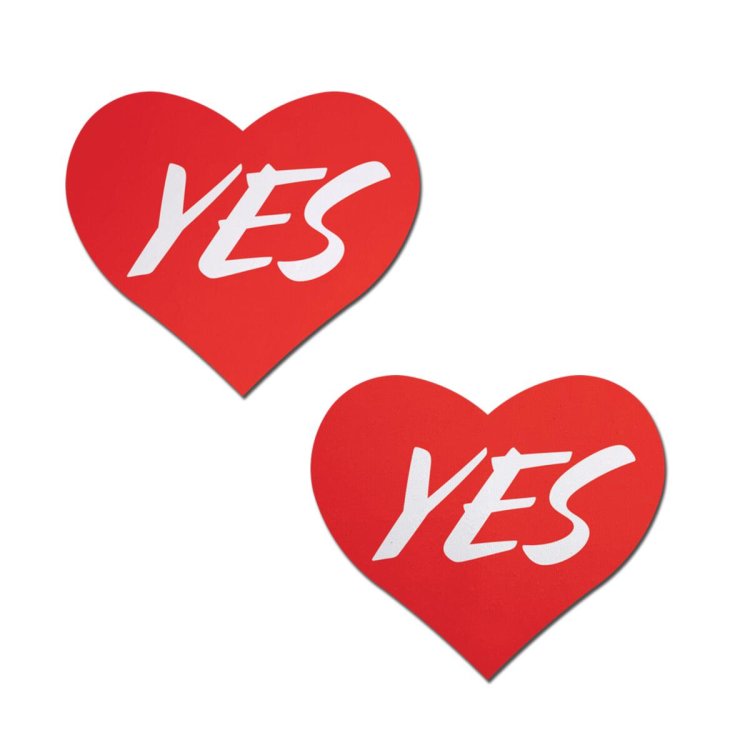 (image for) \'YES\' Red Heart Pasties *