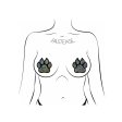 (image for) Paw Print Pasties - Disco Silver/Black