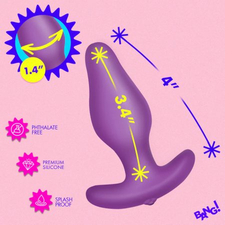 (image for) Vibrating Silicone Butt Plug with Digital RC