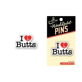 Enamel Pin: I Love Butts Enamel Pin: I Love Butts