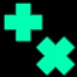 (image for) Plus X: Glow-in-the-Dark Neon Cross Pasties - Turquoise