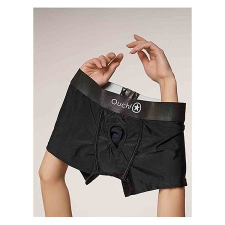 (image for) Vibrating Strap-on Boxer - Black - XL/2X