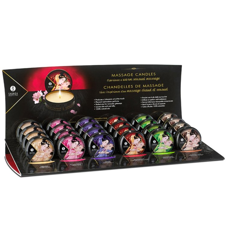 (image for) Mini Massage Candle 30 ml / 1 oz - Display with 24 small candles