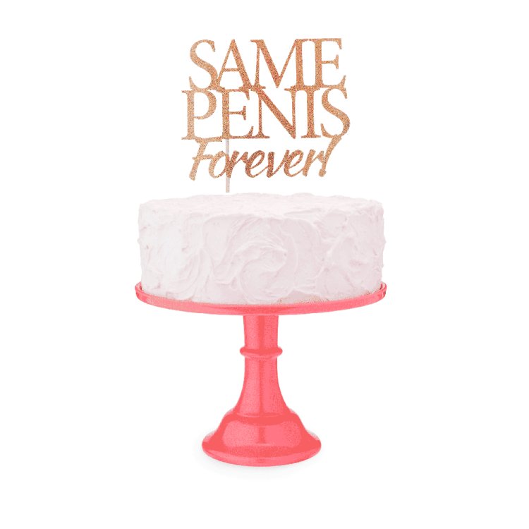 (image for) Glitterati Same Penis Forever CakeTopper
