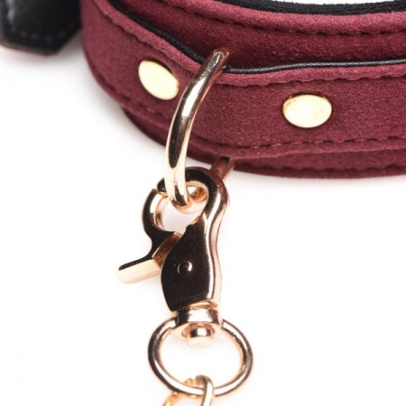 (image for) 6 Piece Velvet Bondage Set - Burgundy