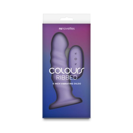 (image for) Colours - Ribbed - 6" Vibrating - Purple