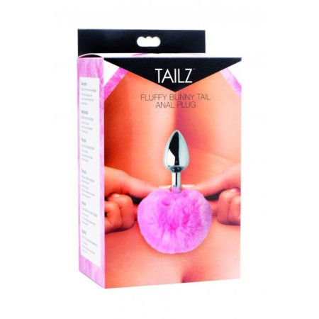 (image for) Fluffy Bunny Anal Tail Plug - Pink
