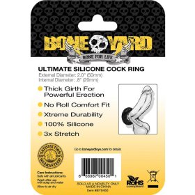 BoneYard Ultimate Silicone CockRing -Blk BoneYard Ultimate Silicone CockRing -Blk