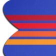 (image for) Vibrant Retro Stripes on Blue Petal Breast Pasties