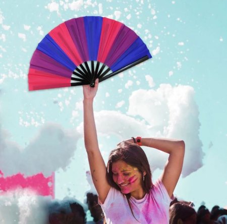 (image for) Bisexual Pride X-Large Hand Fan