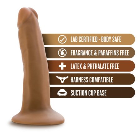 (image for) Dr Skin 5.5" Dildo w Suction Cup - Mocha