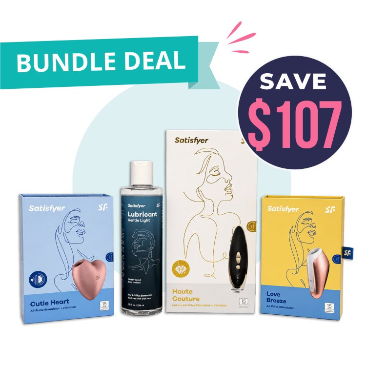 (image for) Satisfyer Cutie Heart + Love Breeze + Haute Couture Value Bundle