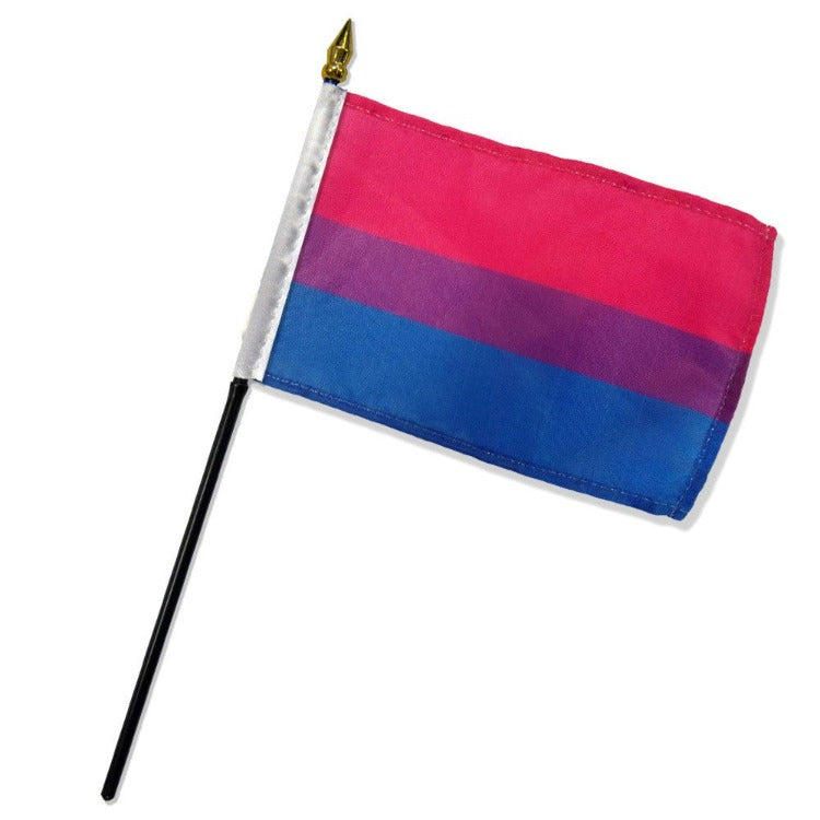 (image for) Bisexual 4\"x 6\" Stick Flag