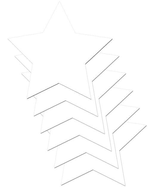 (image for) Refills Star 3 Pair Double Stick Shapes
