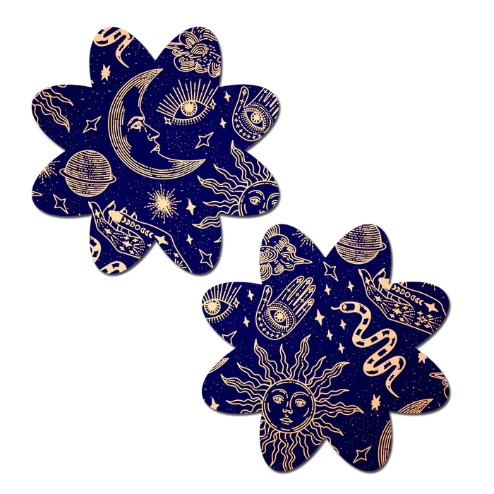 (image for) Midnight Celestial Sun & Moon Petal Breast Pasties