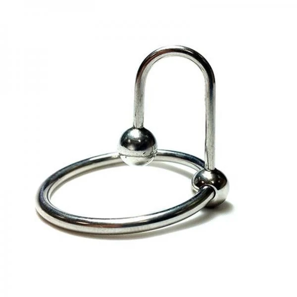 (image for) Stainless Steel Sperm Stopper With Ring In Clamshell (32mm)